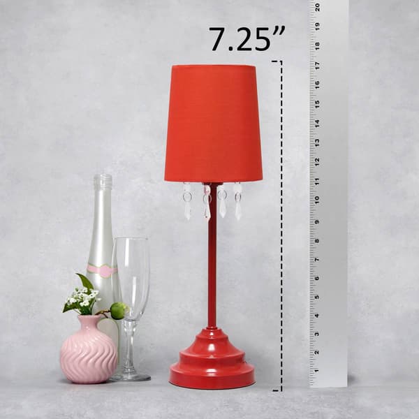 Creekwood Home Oslo 17.2in. Crystal Droplet Table Lamp