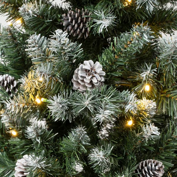 National Tree 6ft. Oakley Hills Snow Slim Pre-Lit Christmas Tree