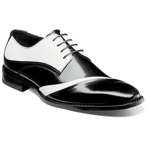 Mens Stacy Adams Talmadge Buffalo Leather Oxfords
