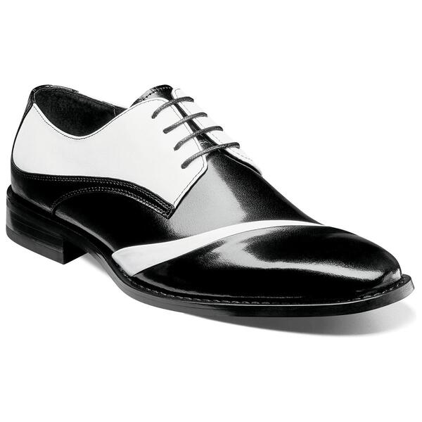 Mens Stacy Adams Talmadge Buffalo Leather Oxfords - image 