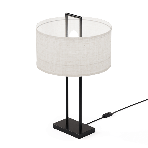 Infibrite 25in. Modern Structure Table Lamp with Textured Shade - image 