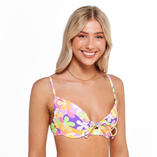 Juniors California Sunshine Maisy Push Up Bikini Swim Top - image 