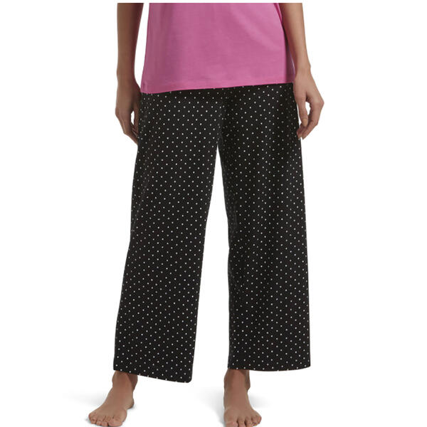 Plus Size HUE(R) Rio Polka Dot Tie Waist Pajama Pants - image 