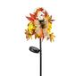 Evergreen Solar Fall Flowers and Owl Garden Stake - image 3