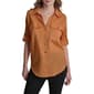 Womens DKNY Roll Tab Sleeve Solid Casual Button Down - image 3
