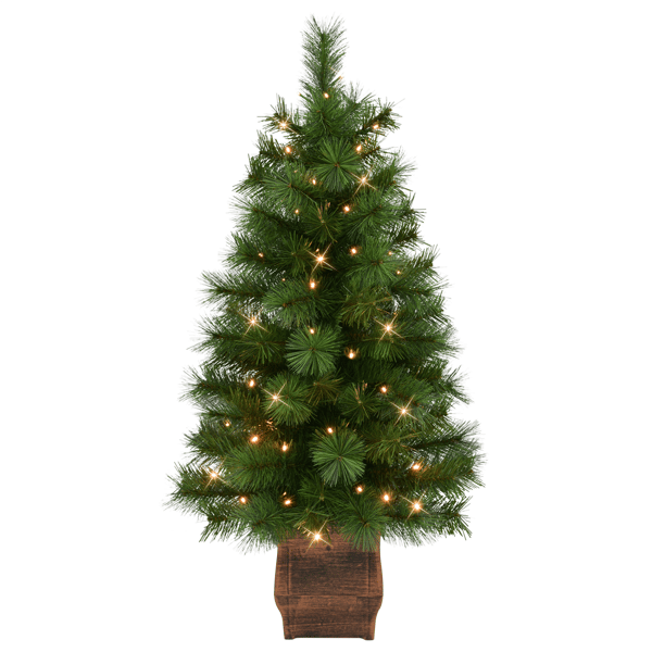 Puleo International 2pc. Pre-Lit Wyoming Pine Christmas Trees
