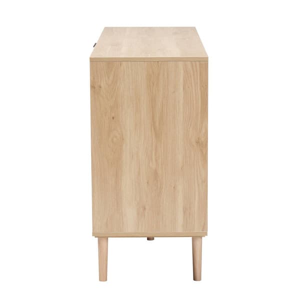 Baxton Studio Harrison Natural Brown Wood 3-Drawer Sideboard