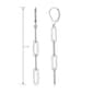 Forever Facets Sterling Silver Chain Dangle Earrings - image 3