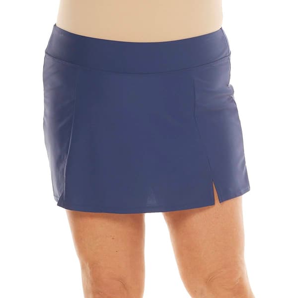 Plus Size Maxine Solid Wide Waistband Swim Skirt
