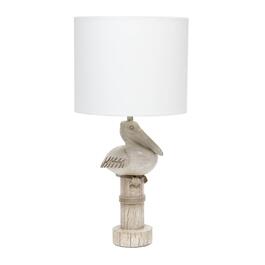 Simple Designs Shoreside Coastal Sitting Pelican Table Lamp