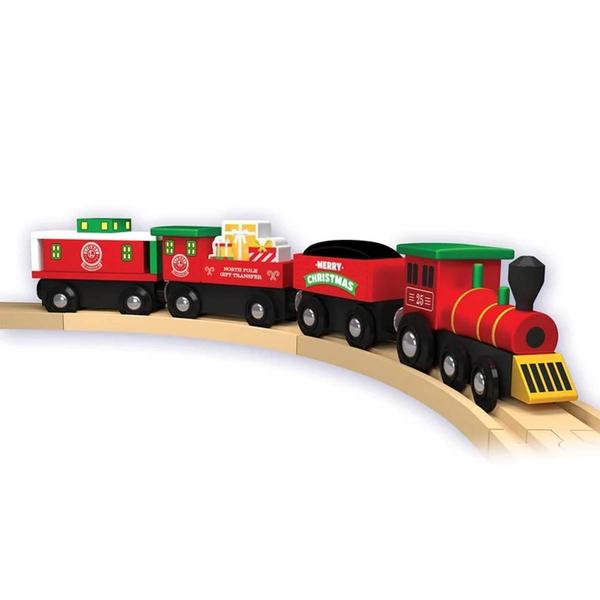 MasterPieces Lionel 18pc. Holiday Wood Toy Train Set