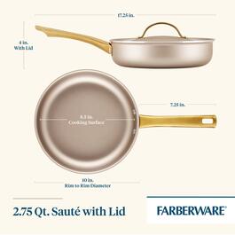 Farberware&#174; Radiant 2.75qt. Saut&#233; Pan w/ Lid - Champagne