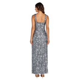 Petite R&amp;M Richards Sequined Column Evening Gown