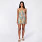 Juniors No Comment Abstract Print Strapless Romper w/ Belt - image 1