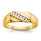 Mens Gentlemens Classics(tm) 14kt. Gold 1/8ctw. Diamond Ring - image 1