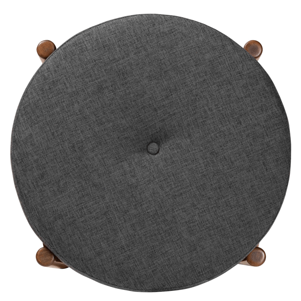 Baxton Studio Iliana Japandi Wood Ottoman Footstool
