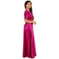 Womens MSK Short Sleeve Dolman Satin Maxi Dress - image 3