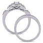 Loveblooms&#8482; White Gold Diamond Halo Bridal Ring Set - image 3