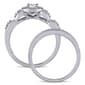 Loveblooms™ White Gold Diamond Halo Bridal Ring Set - image 3