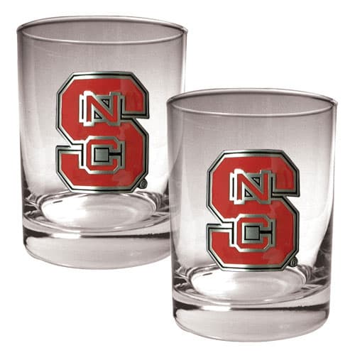 NCAA North Carolina State Wolfpack Rocks Glass Set