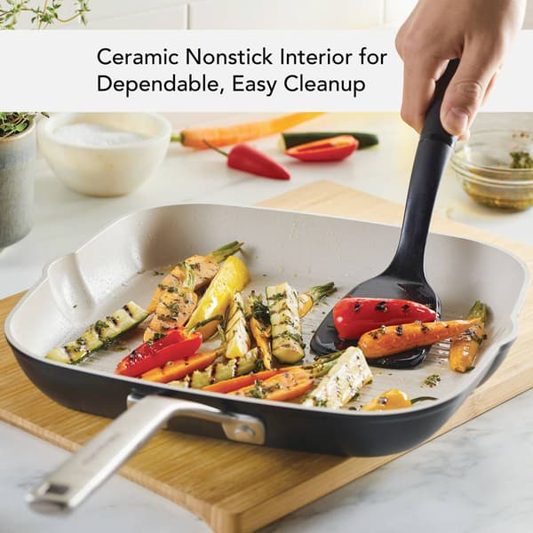 KitchenAid&#174; 11.25in. Hard Anodized Ceramic Nonstick Grill Pan