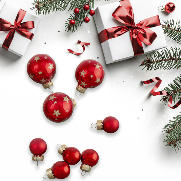 Northlight 16pc. Red Star Christmas Glass Ball Ornaments
