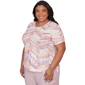 Plus Size Alfred Dunner Vintage Charm Leopard Chevron Blouse - image 3