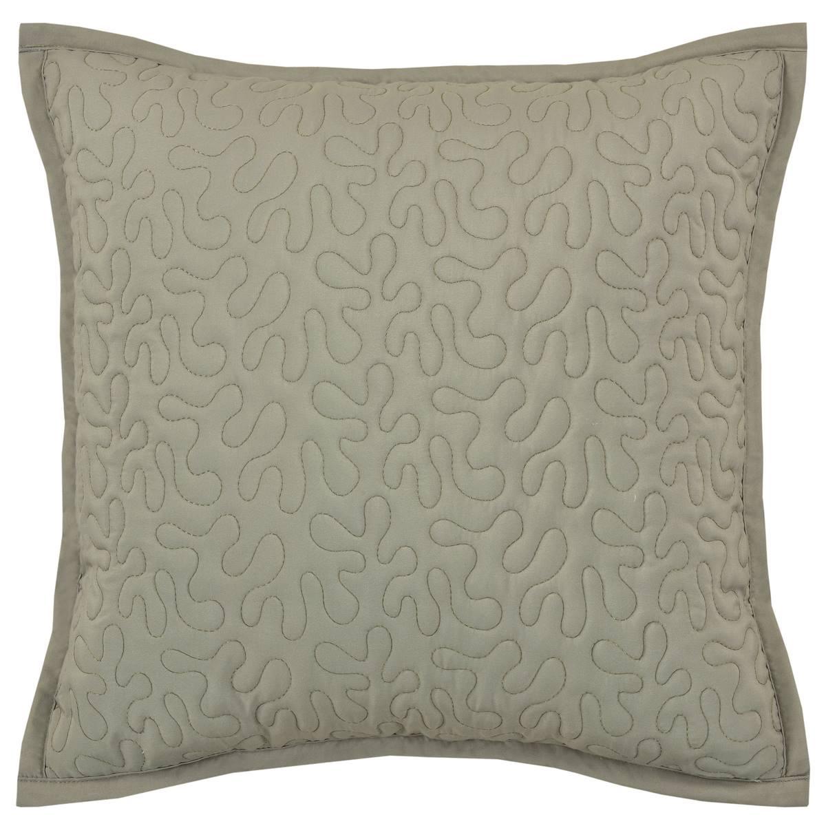 Royal Court Evergreen Square Quilted Decorative Pillow - 16x16