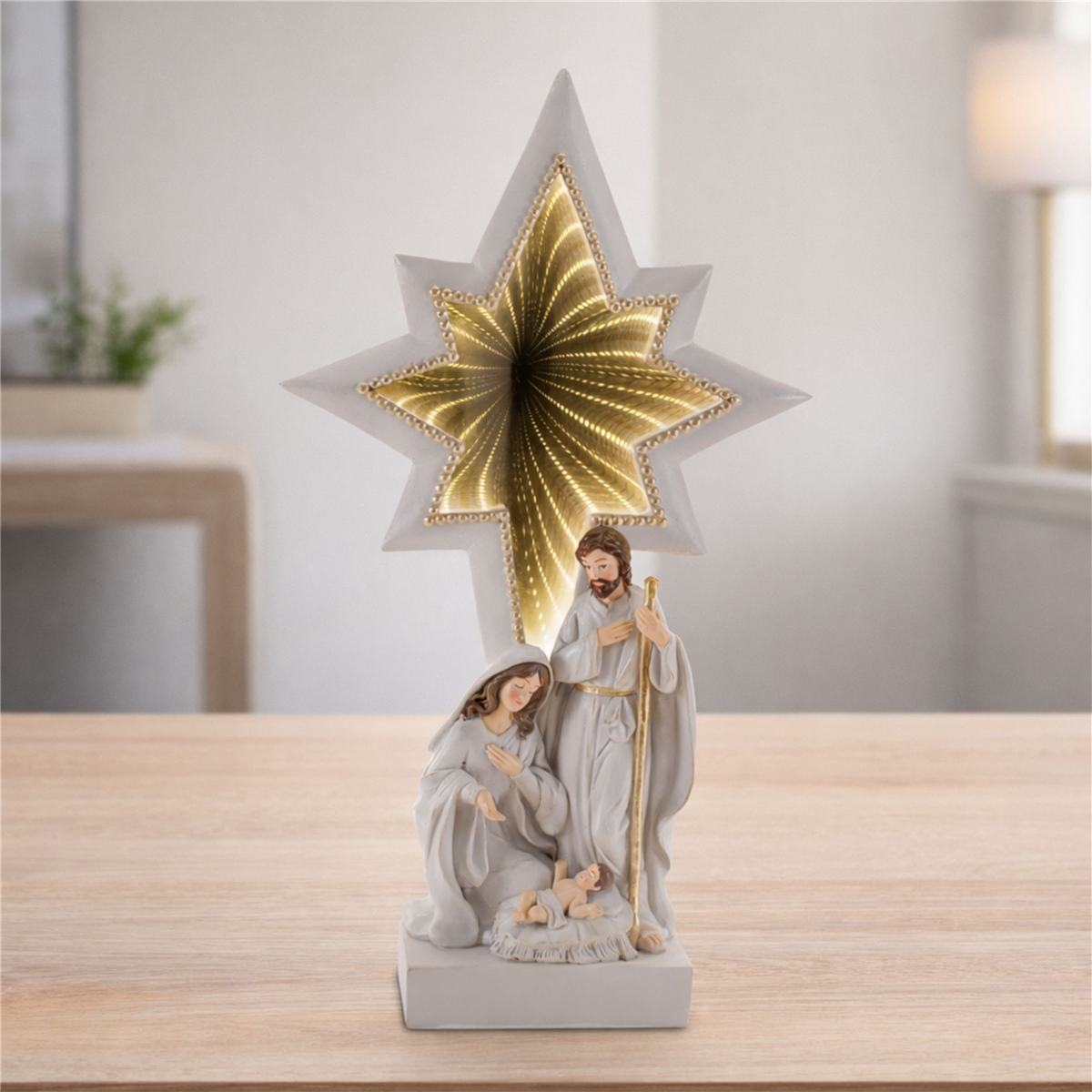 Melrose Holy Family Nativity with EkkoLight Star
