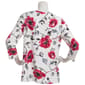 Womens Emily Daniels Watercolor Floral Jacquard Knit Tunic Blouse - image 3