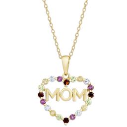 Gianni Argento Multi Color Mom Inside Heart Pendant