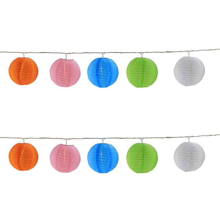 Northlight Seasonal 9ft. Summer Paper Lantern Patio Light Set