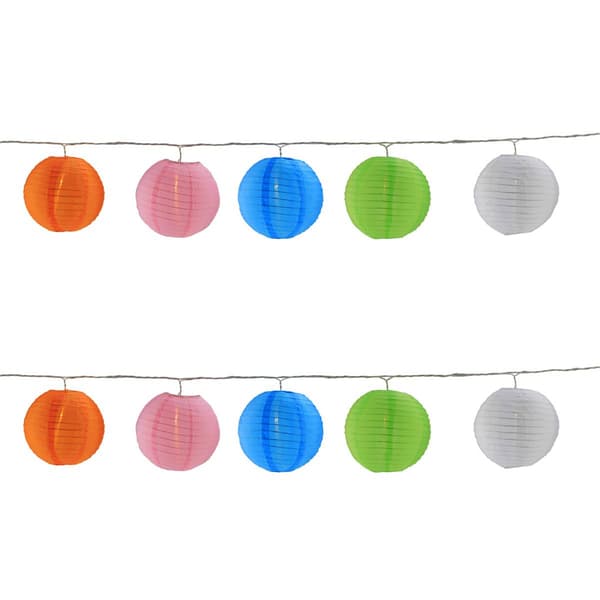 Northlight Seasonal 9ft. Summer Paper Lantern Patio Light Set