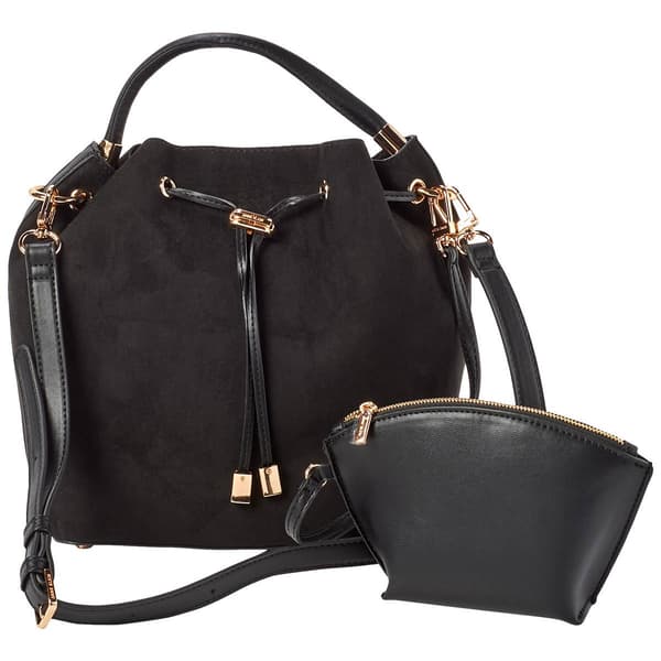 Anne Klein Medium Bucket Crossbody w/ Zipper Pocket