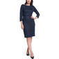 Womens Calvin Klein Long Sleeve Pinstripe Midi Dress - image 1