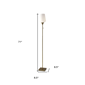 HomeRoots 71in. Brass Torchiere Floor Lamp With Glass Shade - image 3