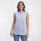 Womens da-sh Sleeveless Pocket Italian Gauze Blouse - image 1