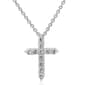 Gianni Argento Lab Grown White Sapphire Cross Pendant - image 1