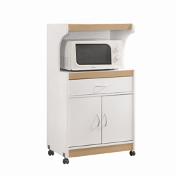L''Baiet Rolling Kitchen Cart with Microwave Shelf & Storage