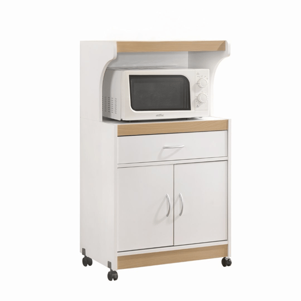 L''Baiet Rolling Kitchen Cart with Microwave Shelf & Storage - image 