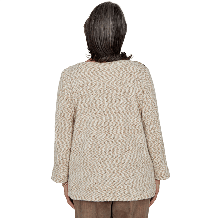 Womens Alfred Dunner Sunset Ridge Space Dye Chenille Sweater