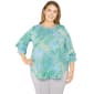 Plus Size Ruby Rd. Must Haves II Bandana Scoop Neck Blouse - image 1
