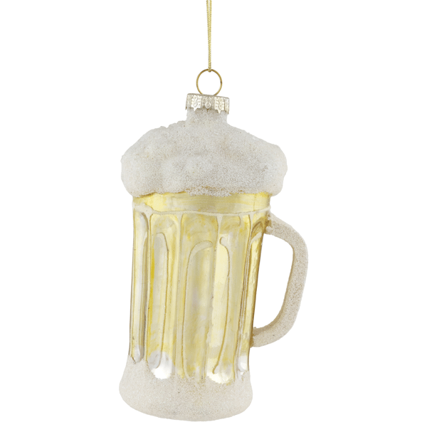 Northlight 4.5in. Frosty Beer Mug Glass Christmas Ornament