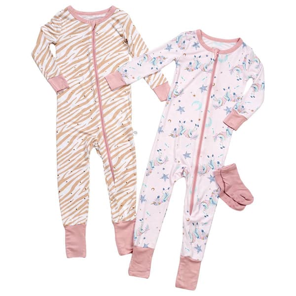 Baby Girl (12-24M) Sleep On It(R) 2pk. Stars & Zebra Pajama Set - image 