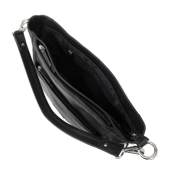 Club Rochelier Onyx Large Multi Zip Pocket Hobo Shoulder Bag