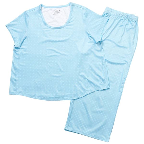 Plus Size Karen Neuburger Short Sleeve Simple Dot Pajama Set - image 