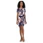 Petite Robbie Bee Short Sleeve Floral Sarong Wrap Dress - image 2