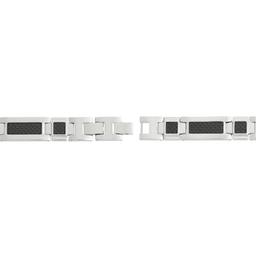Mens Lynx Stainless Steel with Carbon Fiber Bracelet