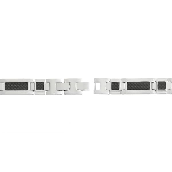 Mens Lynx Stainless Steel with Carbon Fiber Bracelet
