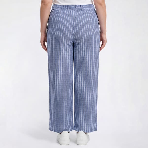 Plus Size Robert Louis Silky Knit Side Tab Button Wide Leg Pants